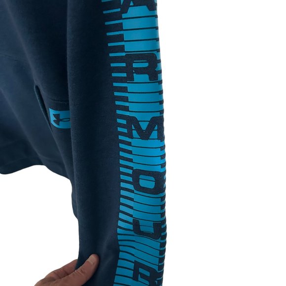 Under Armour Hooded Pullover Sweatshirt Size XL Loose Fit Graphic Sleeves - Picture 5 of 7